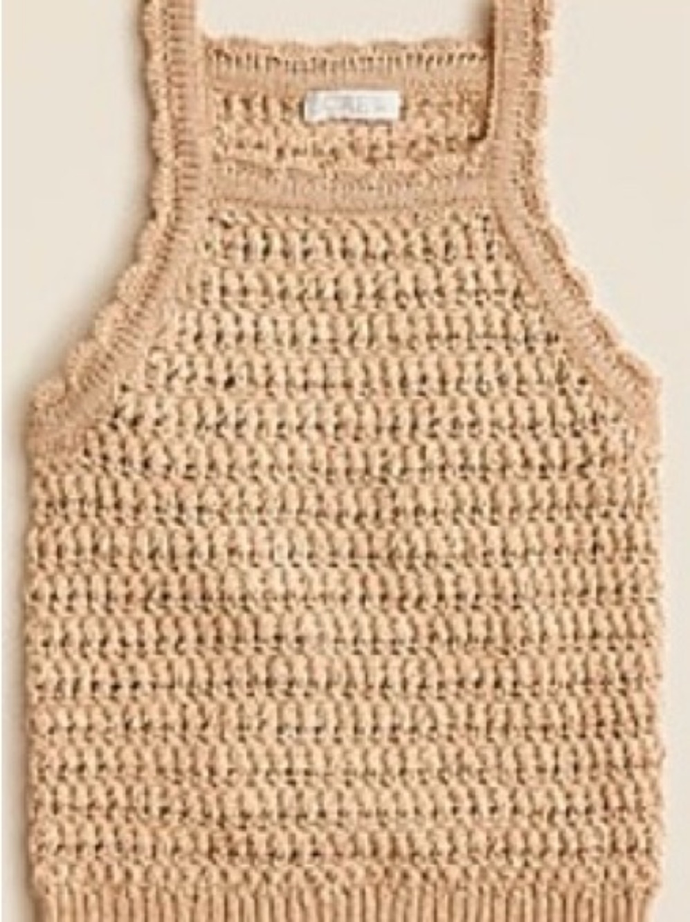 J. Crew Montauk Crochet Tank Top - Beige XL